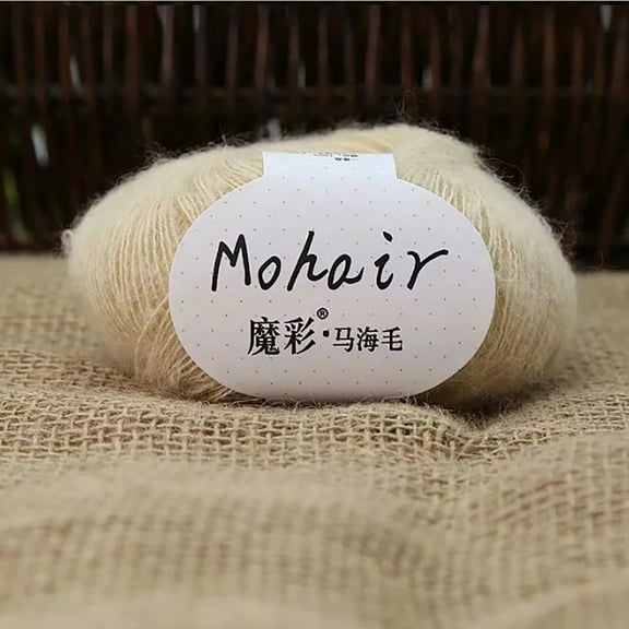 kkbbma under $5 Crochet Yarn, Acrylic Mohair Knitting Yarn, Hand Crochet Wool for Sweater Scarf, DIY Craft Chunky Yarn Bulk Skein, Crochet Thread for Blanket Hat, Soft Warm Knitting Wool Yarn