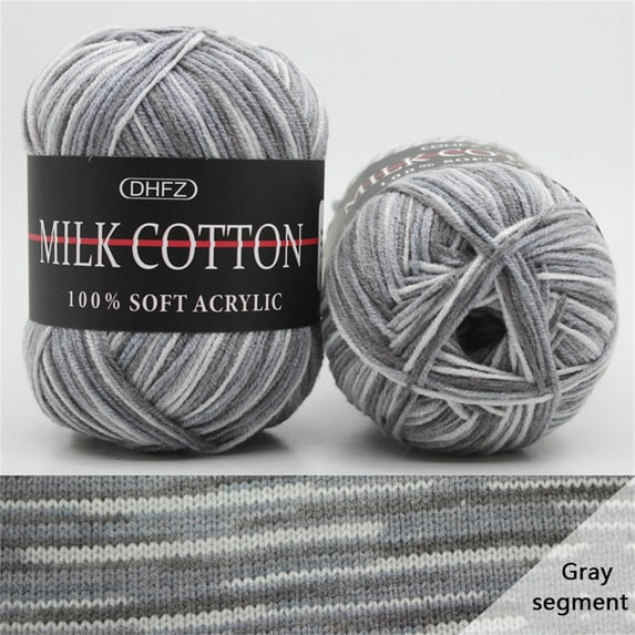 kkbbma under $5 Crochet Yarn, Hand Knitting Yarn Crochet Milk Cotton SoftBabyWool, 50g Skein Colorful DIY Craft Yarn, Acrylic Weaving Yarn for Sweaters Hats Scarves