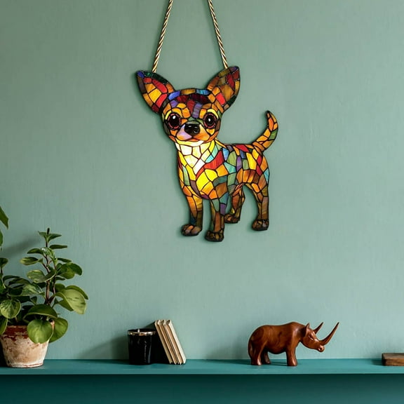 kkbbma under $5 Dog Lover Acrylic Ornament, Dog Themed Acrylic Wall Art, Pet Lover Home Decor Hanging Ornament, Cute Dog Shape Decorative Accessory, Car Office Room Decoration Piece