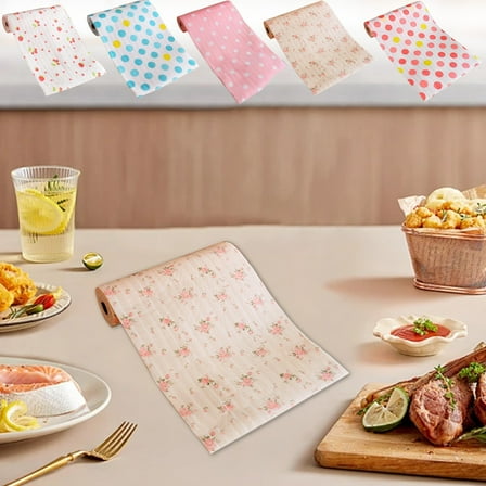 kkbbma under $5 Drawer and Shelf Liner for Kitchen Cabinet, Non-Adhesive Cabinet Liner, Floral Shelf Paper Non-Slip Mats Cupboard Liners Contact Protect Dresser/Shelves/Table