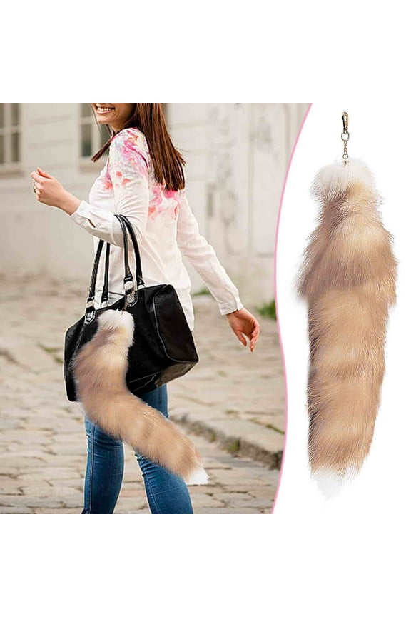 under $5 Faux Fur Tail Keychain, Faux Fur Fox Tail Keychain, Handbag Backpack Cosplay Accessory, Realistic Animal Tail Keyring, Kawaii Bag Charm, Festival Rave Party Decoration