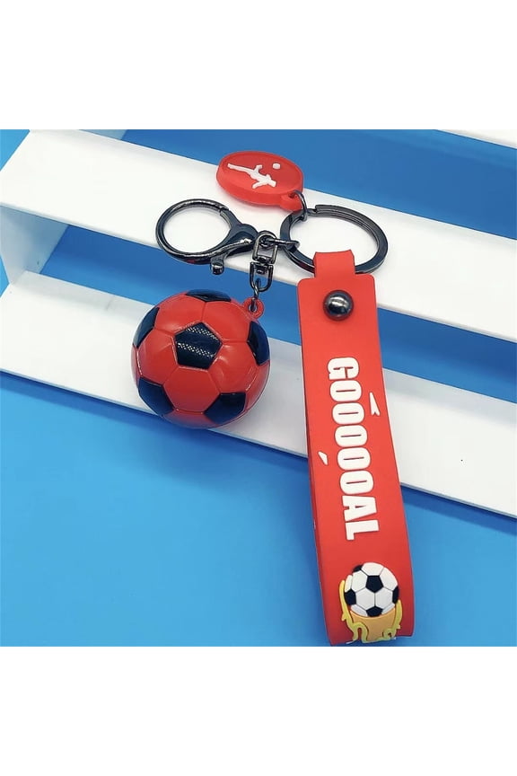 under $5 Football Keychain, Football Keychain, Soccer Ball Keychain Pendant, PVC Soft Football Keychain, Sports Theme Keychain, Football Fan Gift Keychain For Men