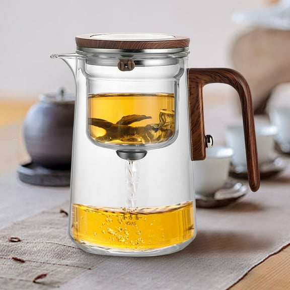 kkbbma under $5 Glass Teapot, Glass Teapot Set with 2 Cups, Loose Leaf Tea Pot with Infuser and Lid, Borosilicate Glass Teapot Set for Gift, Tea Pot Set with Cups for 2 Persons