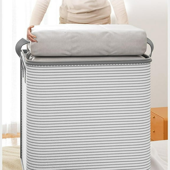 kkbbma under $5 Heavy Duty Storage Bag, Heavy Duty Storage Bag Coffee Color, Extra Large Clothes Quilt Storage Organizer, Reinforced Handles Moving Bag, Thickened Double Zipper Travel Storage