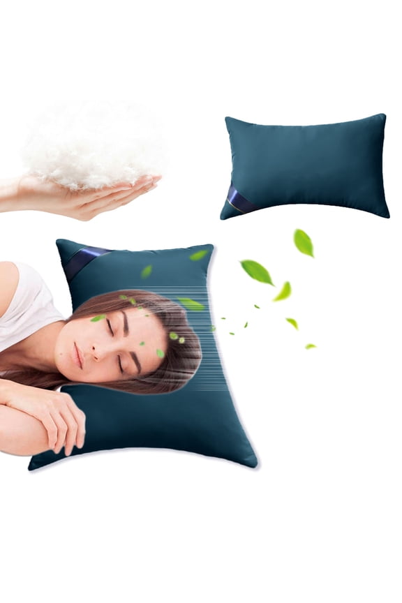 under $5 Hotel Pillow, Hotel Grade Down Alternative Pillow, Soft Supportive Pillow for Back Sleepers, Velvet Pillow Case for Bed, Skin Friendly Pillow for Stomach Sleepers