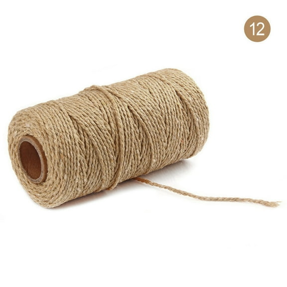 kkbbma under $5 Macrame Cord Rope, 100m Twisted Cotton Rope, 2mm Macrame Craft String, DIY Jewelry Making Cord, Natural Yarn Rope for Crafts, Home Decoration Knitting Rope