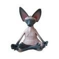 thumbnail image 1 of kkbbma under $5 Meditation Resin Doll, Meditation Cat Resin Doll, Desktop Decoration Crafts Ornament 9x5cm, Cute Sphynx Cat Figurine Home Decor Sculpture, Office Desk Decor, Gift for Cat Lovers, 1 of 1