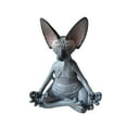 thumbnail image 1 of kkbbma under $5 Meditation Resin Doll, Meditation Cat Resin Doll, Desktop Decoration Crafts Ornament 9x5cm, Cute Sphynx Cat Figurine Home Decor Sculpture, Office Desk Decor, Gift for Cat Lovers, 1 of 1