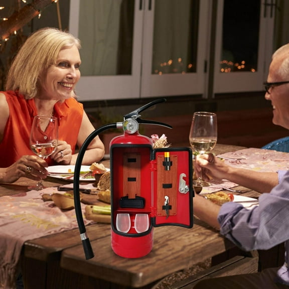 kkbbma under $5 Mini Bar Cabinet, Fire Extinguisher Mini Bar Cabinet, Whiskey Liquor Storage Cabinet, Novelty Home Bar Decor, Man Cave Gift Idea, Hidden Alcohol Storage Furniture