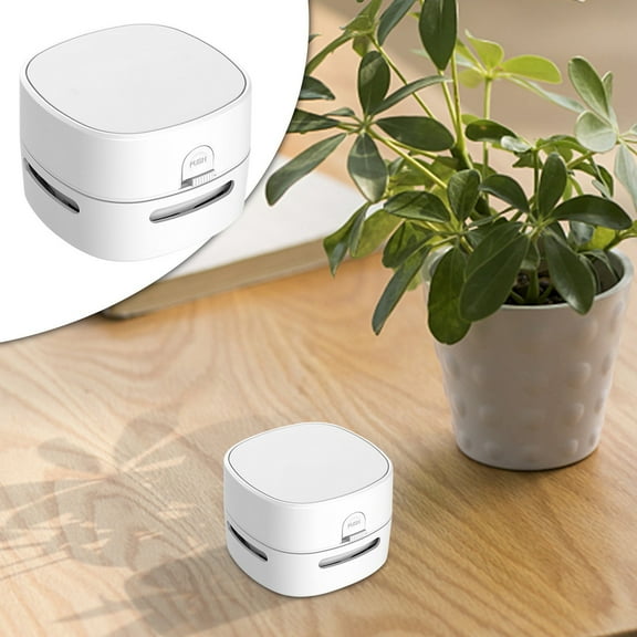 kkbbma under $5 Mini Desktop Vacuum, Mini Desktop Vacuum Cleaner, Handheld Keyboard Dust Cleaner, Battery Powered Small Vacuum, Office Desk Cleaner, Portable Mini Vacuum