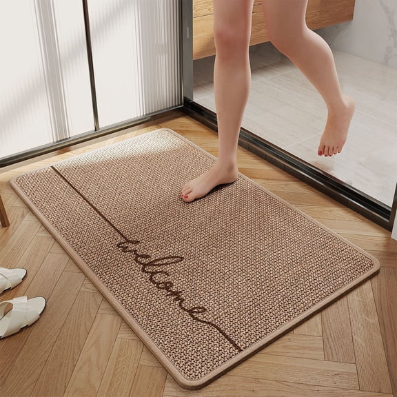 kkbbma under $5 Non-Slip Bath Mat, Bathroom Non Slip Mat, Absorbent Floor Rug Carpet, Entrance Doorway Anti SKidMat, Bedroom Living Room Area Rug, Machine Washable Waterproof Bath Mat