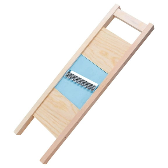 kkbbma under $5 Potato Chip Cutter, Wooden Handle Potato Chip Cutter, Mesh Waffle Vegetable Slicer, Potato Grid Wave Chip Maker, Household Kitchen Tool Eraser, For French Fries Veggie Cutting