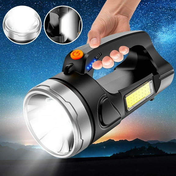 kkbbma under $5 Rechargeable LED Flashlight, Rechargeable Strong Light Portable Lamp, High Power LED Emergency Searchlight, Outdoor Red Light Flashlight, Household Camping Safety