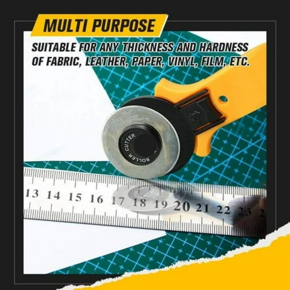 kkbbma under $5 Rotary Cutter, Rotary Fabric Cutter, 28mm Rolling Rotary Cutting Blade, Leather Paper Craft Cutting Tool, Quilting Sewing Cutting Tool, Ergonomic Handle Fabric Scissors Replacement
