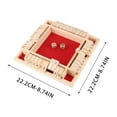 thumbnail image 1 of kkbbma under $5 Shut The Box Game, Four Sided Flipping Card Game, Shut The Box Wooden Dice Game, Family Party Math Learning Game, Portable Board Game for AdultsKids, Travel Camping Bar Game, 1 of 5