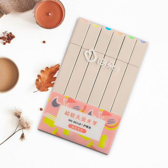 kkbbma under $5 Soft Head Highlighter Pen, Soft Tip Highlighter Pens, 10ml Bible Safe Highlighters, Pastel Color Marker Pens, Teen Study Supplies, Non Neon Mild Color Markers