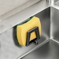 thumbnail image 1 of kkbbma under $5 Sponge Holder, Non Perforated Sponge Storage Rack,Kitchen Sink Sponge Holder,Steel Wool Scouring Pad Rack,Drainage Dish Sponge Organizer,Adhesive Sponge Brush Holder, 1 of 6