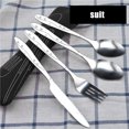 thumbnail image 1 of kkbbma under $5 Stainless Steel Cutlery Set, Stainless Steel Cutlery Set, Camping Travel Utensil Set, Reusable Knife Fork Spoon Set, Portable Eating Utensils For Outdoor, 1 of 2