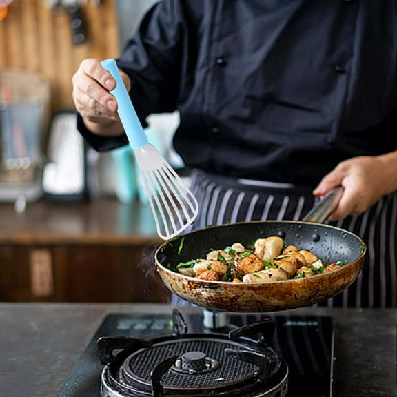 kkbbma under $5 Stainless Steel Spatula, Stainless Steel Slotted Turner Spatula, Fish Spatula for Flipping Burgers Pancakes, Kitchen Spatula for Non Stick Pans