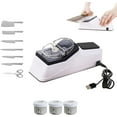 thumbnail image 1 of kkbbma under $5 USB Knife Sharpener, USB Electric Knife Sharpener, Double Sided Knife Sharpener with Replaceable Wheels, Kitchen Knife Scissors Sharpening Tool, Rechargeable Cordless Sharpener, 1 of 9