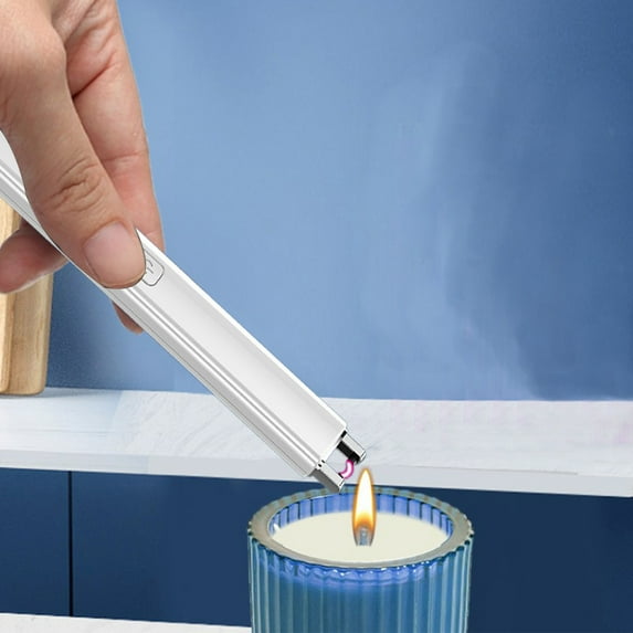 kkbbma under $5 USB Rechargeable Lighter, USB Rechargeable Plasma Lighter, Windproof Flameless Electric Lighter, Electronic Candle Lighter Kitchen Tool, Safe Child Proof Camping Lighter
