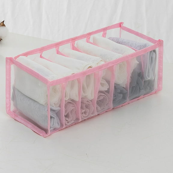 kkbbma under $5 Underwear Drawer Organizer, Foldable Underwear Storage Divider Boxes Closet Clothing Organizers for Bras Panties Ties Socks Scarves Clothes