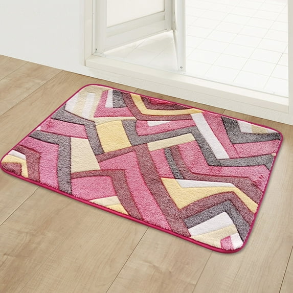 kkbbma Alfombra de baño antideslizante - Terciopelo coralino Fibra de poliéster Alfombra para el hogar Baño No es fácil Alfombra antideslizante Sala de estar Cocina Puerta Pasillo Entrada Alfombra