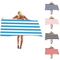 thumbnail image 1 of kkbbma Beach Towels under $5! Oversized Microfiber Beach Towels Striped Quick Dry Extra Large Pool Towels Absorbent Camping Travel Blanket for Women Men Bath Beach, 1 of 9