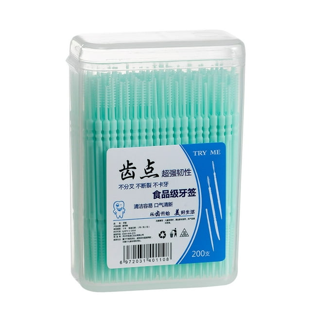 kkbbma Big Deals Disposable Plastic Toothpicks - 200Pcs Double-Head ...