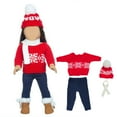 thumbnail image 1 of kkbbma Toys under $5 Navidad Ropa y accesorios de muñecas de 18 pulgadas 5 piezas de invierno atuendos de muñecas de invierno sweaters pantalones sombreros guantes de guantes para regalos de niñas de, 1 of 6