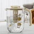 thumbnail image 1 of kkbbma under $5 1.3L Pitcher with Lid and Spout, Plastic Water Pitcher for Fridge, Carafe for Hot/Cold Water, Large Jug for Iced Tea, Coffee, Juice and Homemade Beverage, 1 of 7