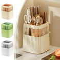 thumbnail image 1 of kkbbma under $5 360 Degree Rotating Knives Holder for Kitchen Counter, Multifunctional Plastic Kitchen Utensil Holder, Large Capacity Space Saving Chopsticks Knife Block Utensil Stand, 1 of 9
