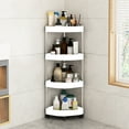 thumbnail image 1 of kkbbma under $5 4 Tier Corner Shower Caddy, Rustproof, Plastic Shower Organizer for Bathroom, Bathtub, Shower pan, Bath Accessories Shower Caddies for Inside Bathroom, Bathtub, 1 of 6