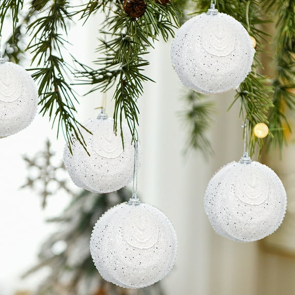 kkbbma under $5 Adornos de bolas navideñas Bolas navideñas Bolas de decoración para árboles de Navidad Bolas de polvo Colgantes navideños Decoración navideña de 8 cm Colgante pequeño