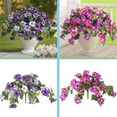 thumbnail image 1 of kkbbma under $5 Artificial Fake Flowers Plants for Outdoor Decoration, Faux Petunias Silk Flower UV Resistant No Fade Floral for Home Garden Balcony Yard Porch Realistic Indoor Decor, 1 of 9