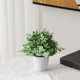thumbnail image 1 of kkbbma under $5 Artificial Flowers Faux Silk Flowers Artificial Plants & Flowers in Vase Small Potted Plant Fake Flower with Pot Arrangement Home Decor Office Bathroom Shelf Desk Decoration, 1 of 6