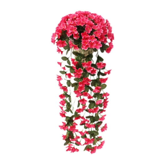 kkbbma under $5 Artificial Hanging Flowers Plants for Outdoors Spring Summer Decor, Silk Hibiscus Long Trailing Vines UV Resistant Realistic Faux Flower for Outside Front Door Porch Patio