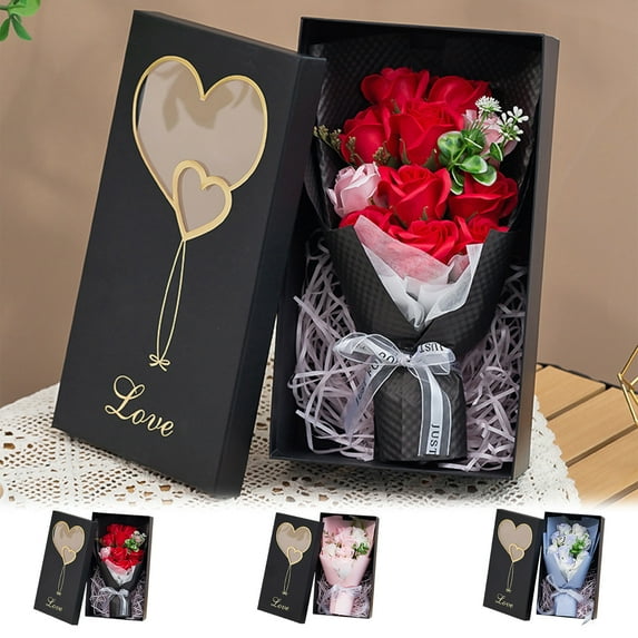 kkbbma under $5 Artificial Rose Bouquet Flower Petals Mother's Day Gifts for Women, Best Friend & Girlfriend, Birthday, Christmas Valentines Day from Daughter Son Husband, Artificial Flowers