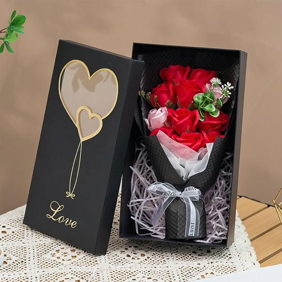 kkbbma under $5 Artificial Rose Bouquet Flower Petals Mother's Day Gifts for Women, Best Friend & Girlfriend, Birthday, Christmas Valentines Day from Daughter Son Husband, Artificial Flowers