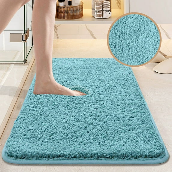 kkbbma under $5 Bathroom Rug Tufted Bath Rug Bath Mat Non Slip Area Rug Extra Soft Thick Absorbent Shaggy Kitchen Rug Indoor Mat Microfiber Bath Mat for Bathroom