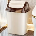 thumbnail image 1 of kkbbma under $5 Bathroom Trash Can With Lid Small Garbage Can With Press Lid Plastic Wastebasket Flip Lid Trash With Popup Lid For Toilet Office Bedroom Living Room, 1 of 6