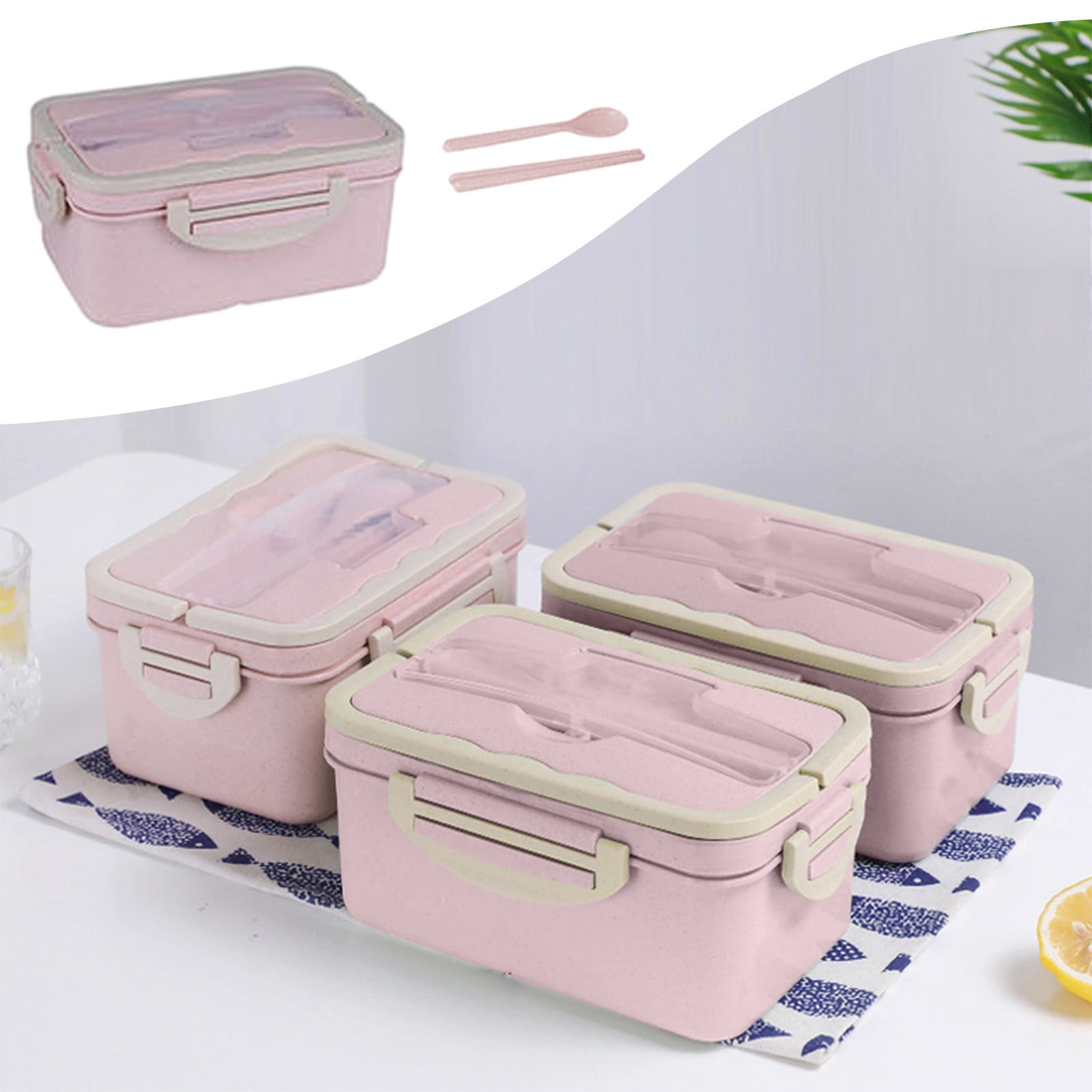 Sinnsally Bento Box Adult Lunch Box with Compartments for