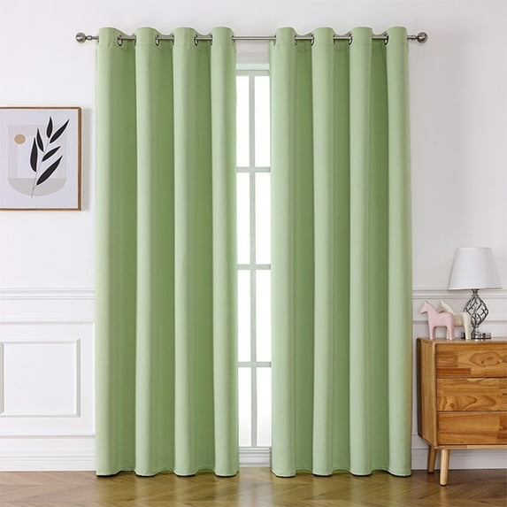 kkbbma under $5 Blackout Curtains for Bedroom and Living Room, 2 Panels Set Thermal Insulated Window Treatment Blackout Drapes/Draperies Solid Room Darkening Curtains, 51.18x39.37 inches