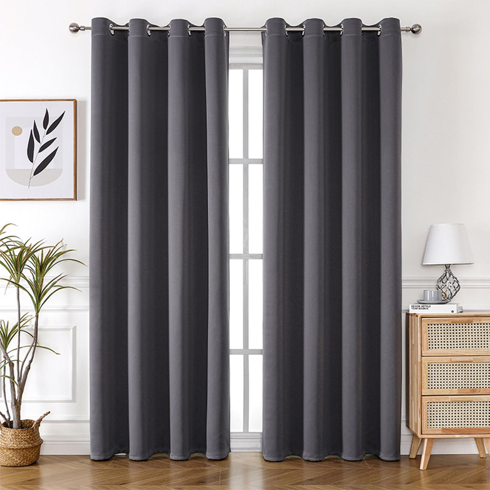kkbbma Clearance under $5 Blackout Curtains for Bedroom and Living Room ...