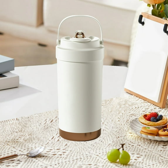 kkbbma under $5 Ceramic Coffee Tumbler - Coffee Cup | 500ml Ceramic Mug with Lid | Leak Proof Water Bottle with Ergonomic Handle, Multi-purpose Insulated Beverage Cups, Mug