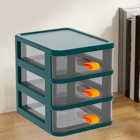 kkbbma under $5 Desk Organizer,Plastic Storage Drawer Bins, Small Drawer Desk Organizer Boxes, Drawers, Plastic Stackable Drawers for Home, Office
