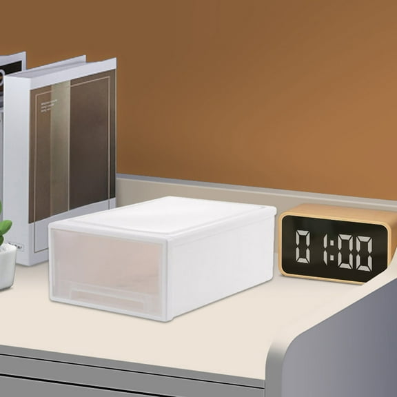 kkbbma under $5 Drawer Plastic Stackable Storage Drawers Bins, Small Drawer-type Desk Organizer Boxes, Translucent Small Chest of Drawers, Stackable Drawers for Home, Office, Desktop