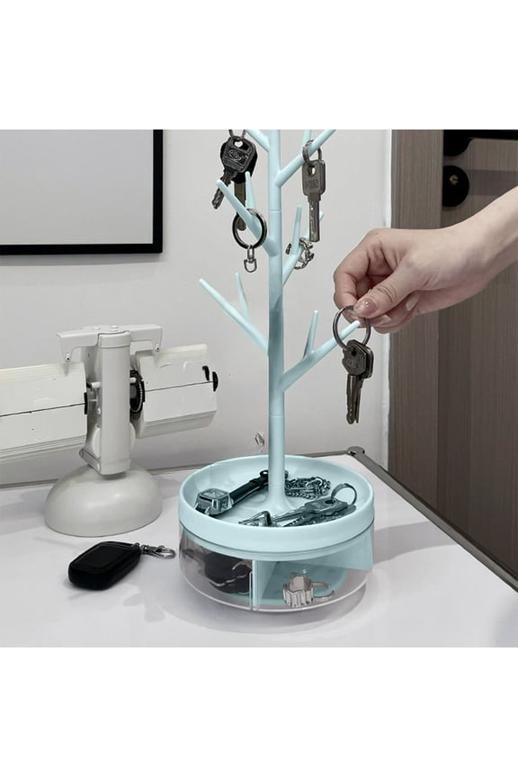 under $5 Branch Jewelry Rack With Rotatable Base - Storage Box Tree Tower Rack Hanging Organizer for Ring Earrings Necklace Bracelet,Suitable for living rooms, bathrooms,offices