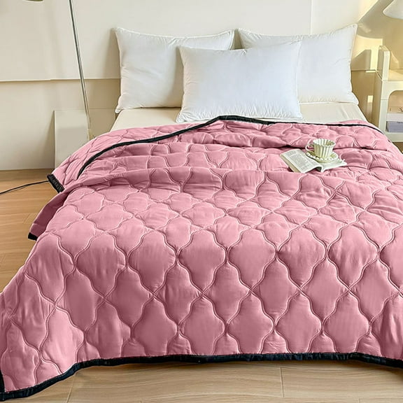 kkbbma under $5 Microfiber Down Alternative Comforter, Ultra Soft Lightweight and Warm Breathable Quilted Blanket Cooling Bed Comforter for Night Sweats
