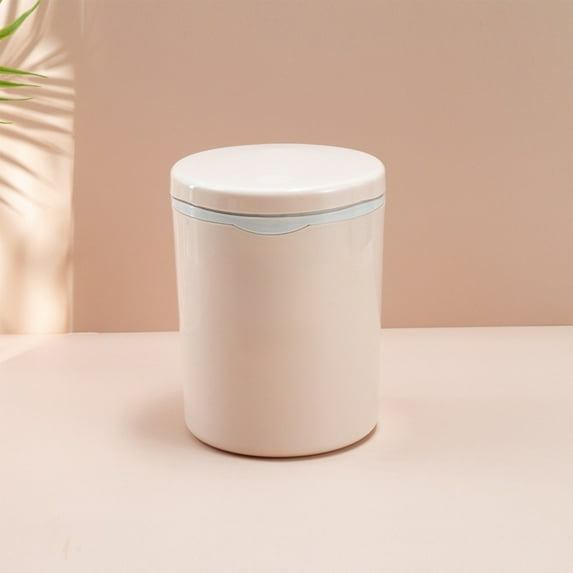 kkbbma under $5 Mini Trash Can with Lid Small Garbage Can, Tiny Plastic Trash Bin, Countertop Wastebasket, Counter Garbage Lint Bin for Bathroom,Office,Kitchen,Desk